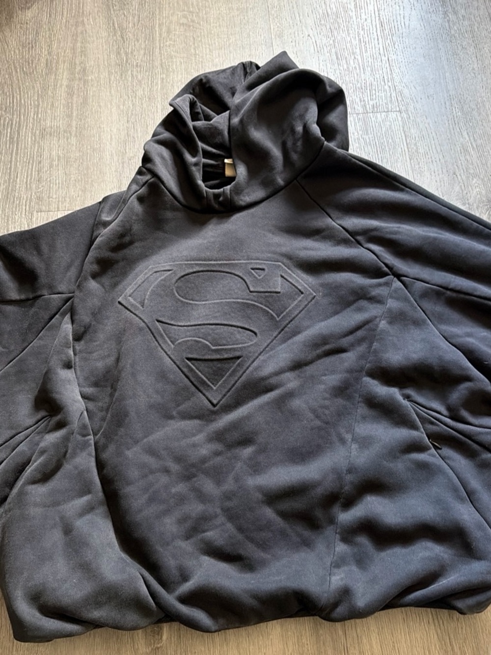 YoungLA Black Superman Logo Pullover Hoodie